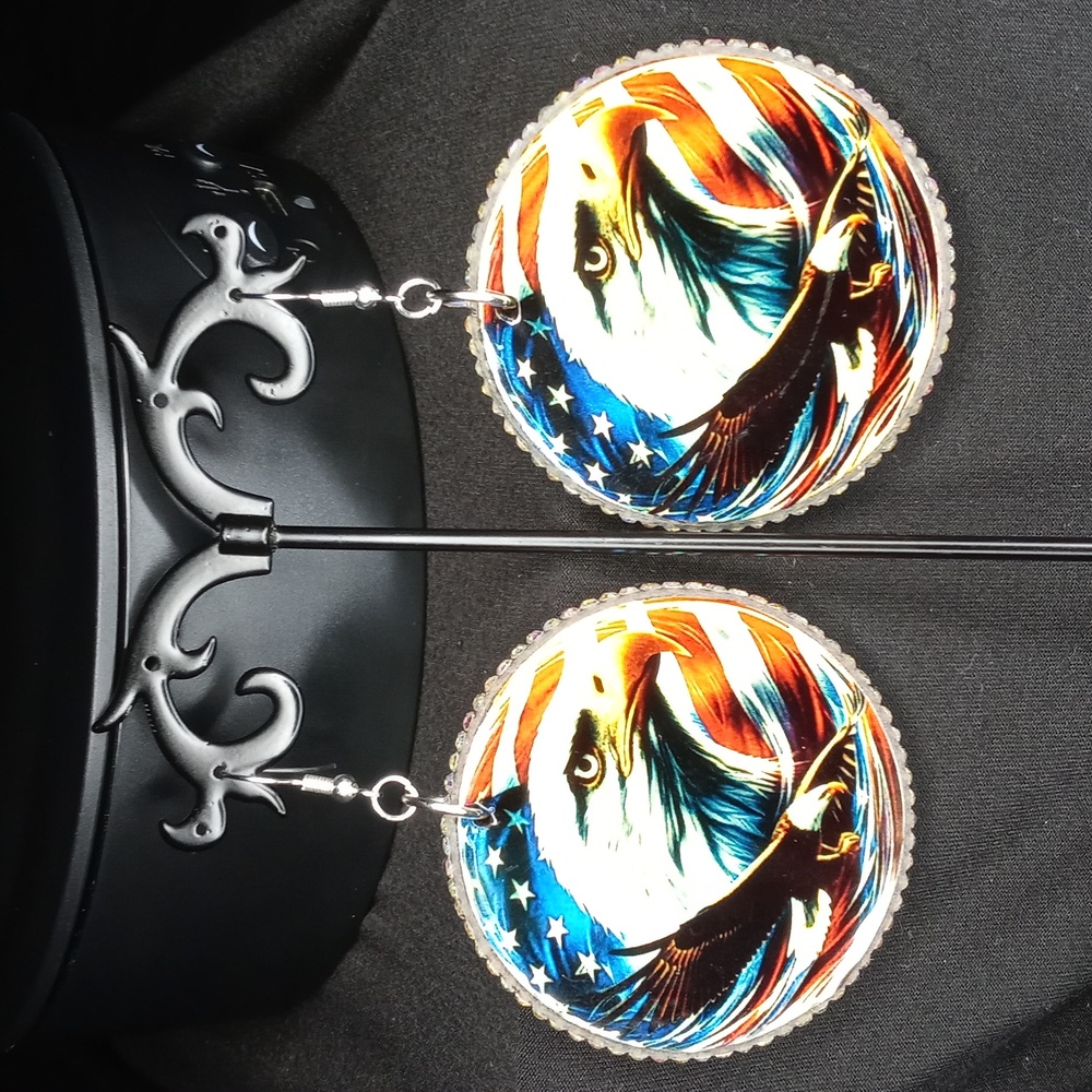 Patriotic Eagle Earrings